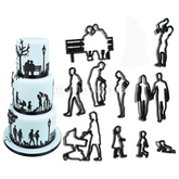 SET. 10 Emporte-pièces Silhouettes Famille, Mariage, Naissance