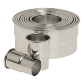 SET. 12 Emporte-pièces Ronds Simples en Inox Hauteur 5cm