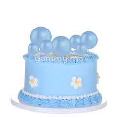 SET. 20 Décorations de Gâteau en Forme de Boules Bleu