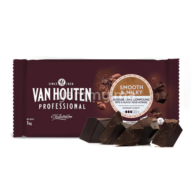 Pâte à Glacer Noir en Plaque "Smooth & Milky" 1 kg - Van Houten
