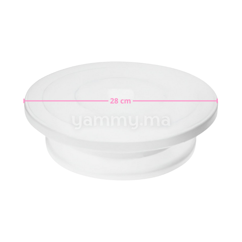 Plateau Tournant en Plastique Blanc Ø 28 cm