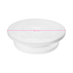Plateau Tournant en Plastique Blanc Ø 28 cm