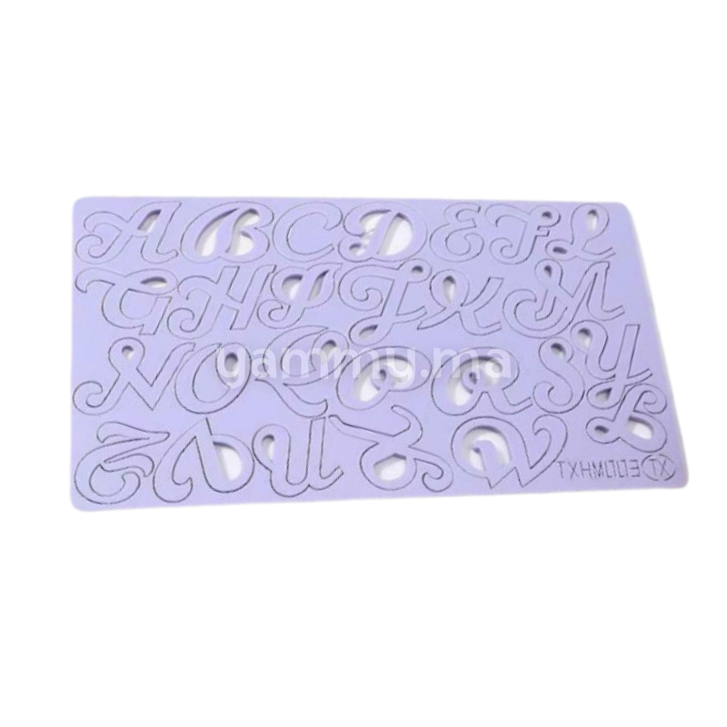 Embosseur pour Pâte à Sucre Alphabet avec Pinceau