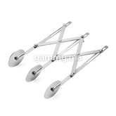 Rouleau et Bicyclette Multicoupe Simple 3 Roulettes en Inox