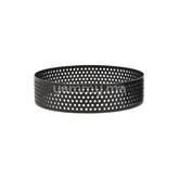 Cercle à Tartelette Perforé Noir Anti-adhésif Ø 10 x H 2 cm