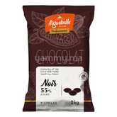 Chocolat de Couverture Noir 55% Pistoles 1.5kg - Aiguebelle