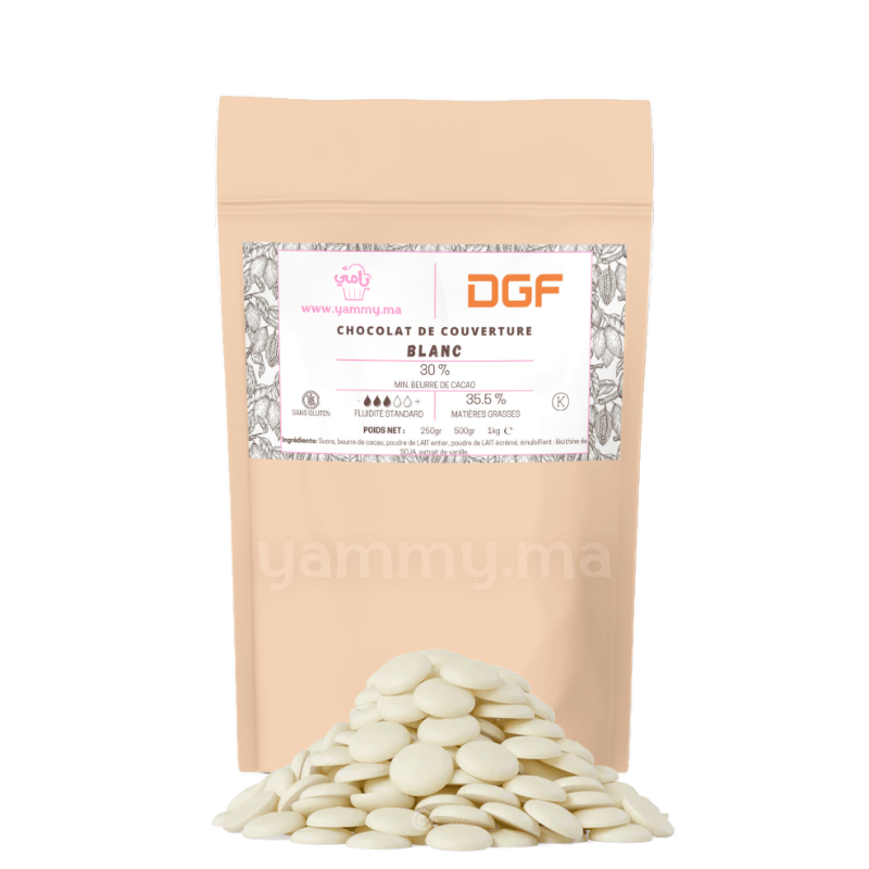 Chocolat de Couverture Blanc 30% 250gr (Repack) - DGF