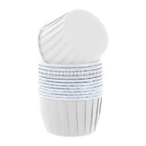SET. 25 Caissettes Cupcake Muffins en Papier Blanc