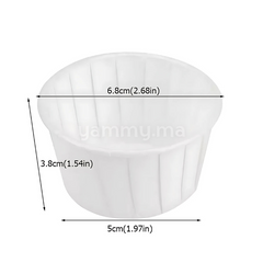 SET. 25 Caissettes Cupcake Muffins en Papier Blanc