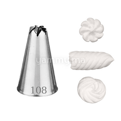 Douille Pâtisserie Inox Fleur 6 dents N° 108