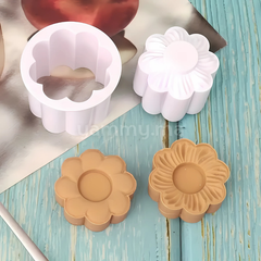 SET. 2 Emporte-pièces Tartelette avec Tampon Double Face Ø 3.8 cm