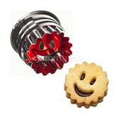 Emporte-pièce avec Poussoir Rond Smiley Face en Inox