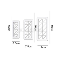 SET. 3 Emporte-pièces Géométrique Carées