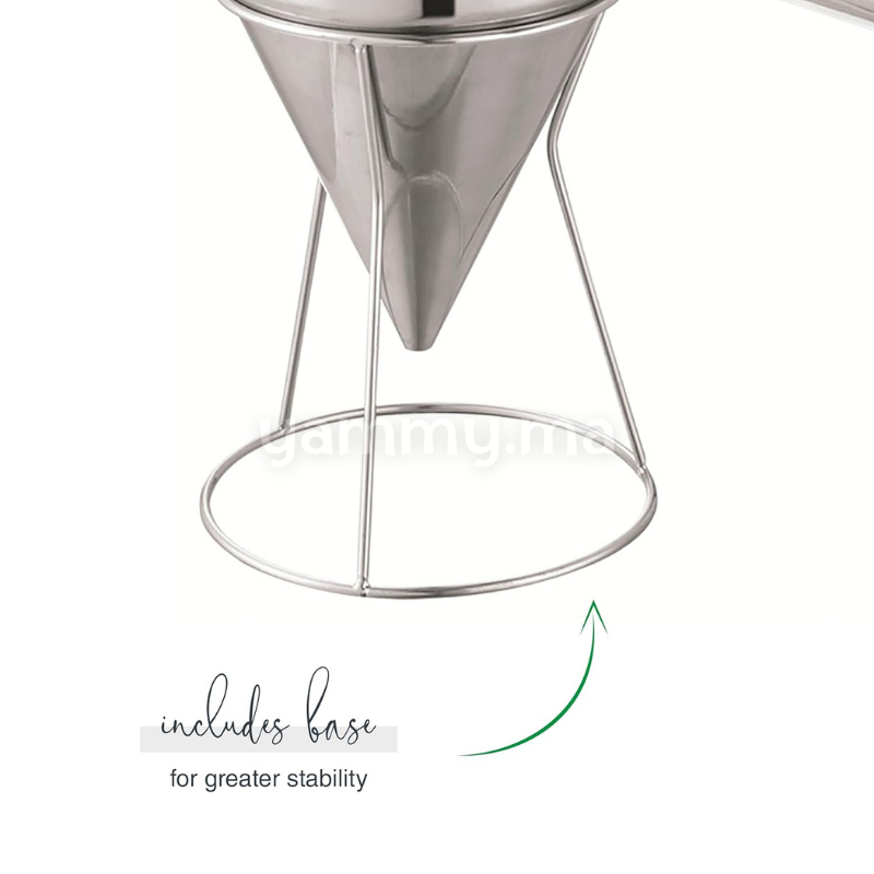 Entonnoir à Piston en Inox avec Support - Lacor 67151