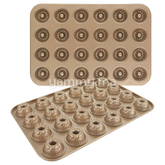 Moule à 24 Mini Muffins Kuglof Ø 5.3 cm Doré Anti-adhésif