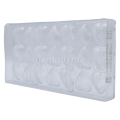 Moule Chocolat en Polycarbonate Coeur Tressé "CW1513" - Chocolate World
