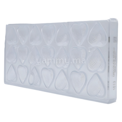 Moule Chocolat en Polycarbonate Coeur Tressé "CW1513" - Chocolate World