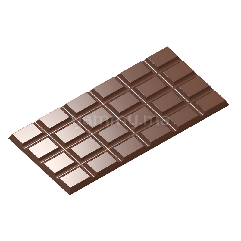 Moule Chocolat en Polycarbonate Tablette 24 Rectangles 60gr "CW2437" - Chocolate World