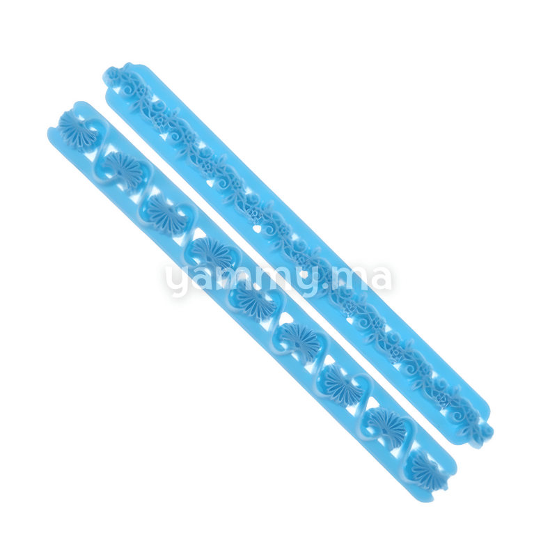 SET. 2 Embosseur Guirland de Fleurs pour Pâte à Sucre M5