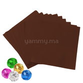 Emballage Pour Bonbons Brun 100 feuilles 10 x 10 Cm