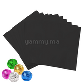 Emballage Pour Bonbons Noir 100 feuilles 10 x 10 Cm