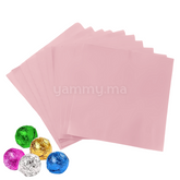 Emballage Pour Bonbons Rose Clair 100 feuilles 10 x 10 Cm