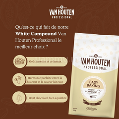 Pistoles de Sucre Chocolaté Pâte à Glacer Blanc 2kg - Van Houten