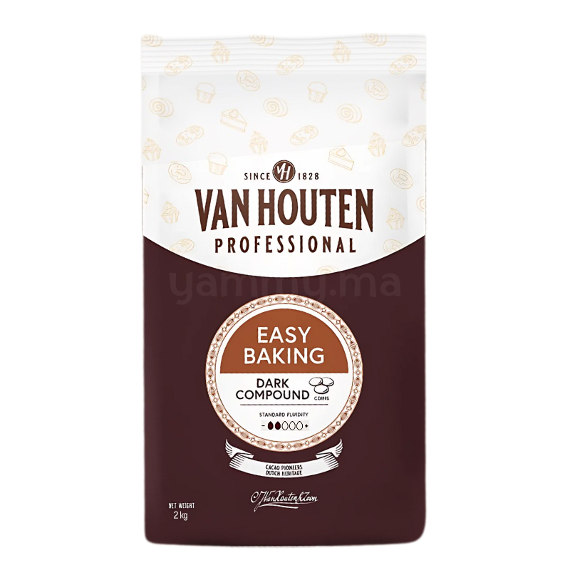 Pistoles de Sucre Chocolaté Pâte à Glacer Noir 2kg - Van Houten