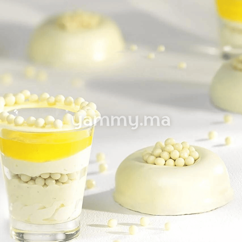 Perles Crunchy Chocolat Blanc "Opal" 4 mm 30gr (Repack) - Barbara Luijckx