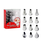 Poche à Décorer avec 12 Mini Douilles en Inox