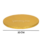 Présentoir et Support Gâteau Cake Board Rond Ø 35 cm OR