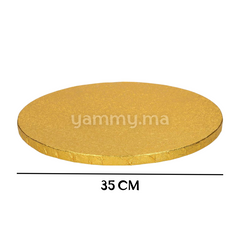 Présentoir et Support Gâteau Cake Board Rond Ø 35 cm OR