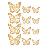 SET. 12 Papillons Dorés – Décoration pour Gâteau