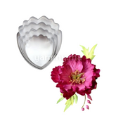 SET. 4 Emporte-pièces Pétale de Pivoine en Inox M2