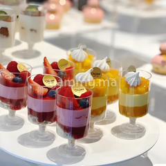 SET. 6 Verrines sur Pied Rond 150ml GA167