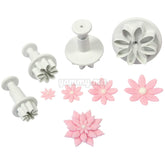 Set 4 Emporte-pièces avec Poussoir Marguerite