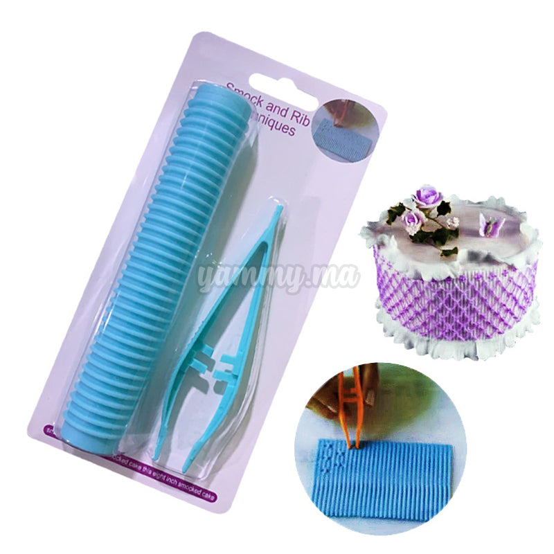 Rouleau à Pâtisserie Milleraies 16 cm avec Pince en Plastique