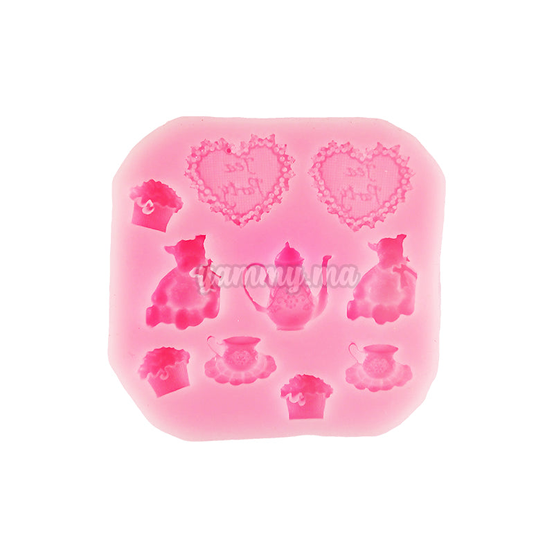 Moule Silicone 10 Cupcakes et Thé