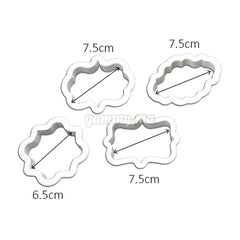 4 Emporte-pièces Vintage Plaque Cadre