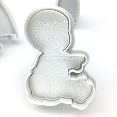 Set 3 Emporte-Pièces avec Poussoir Bébé Naissance Baptème