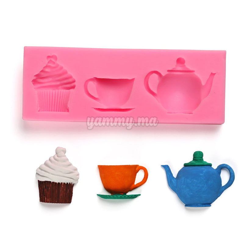 Moule Silicone Cupecake & cafe