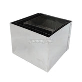 Ens. de 3 Moules Inox Carre 15/18/20 x H 15 cm