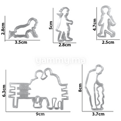 SET. 10 Emporte-pièces Silhouettes Famille, Mariage, Naissance