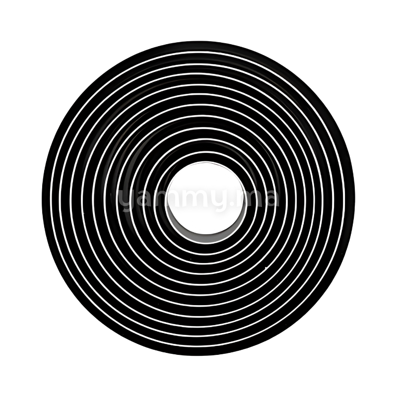 SET. 12 Emporte-pièces Ronds Simples en Inox Hauteur 5cm