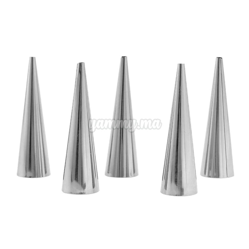 SET. 8 Moule à Cornet en Inox 14 cm