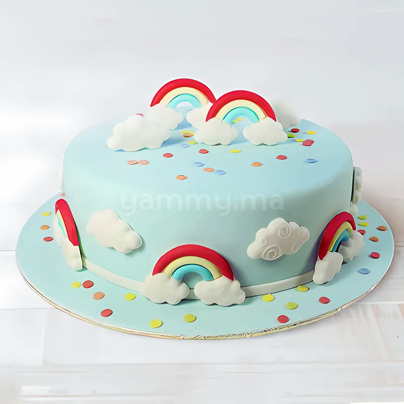 2 Emporte-pieces Arc-en-ciel et Nuage pour Pate a Sucre