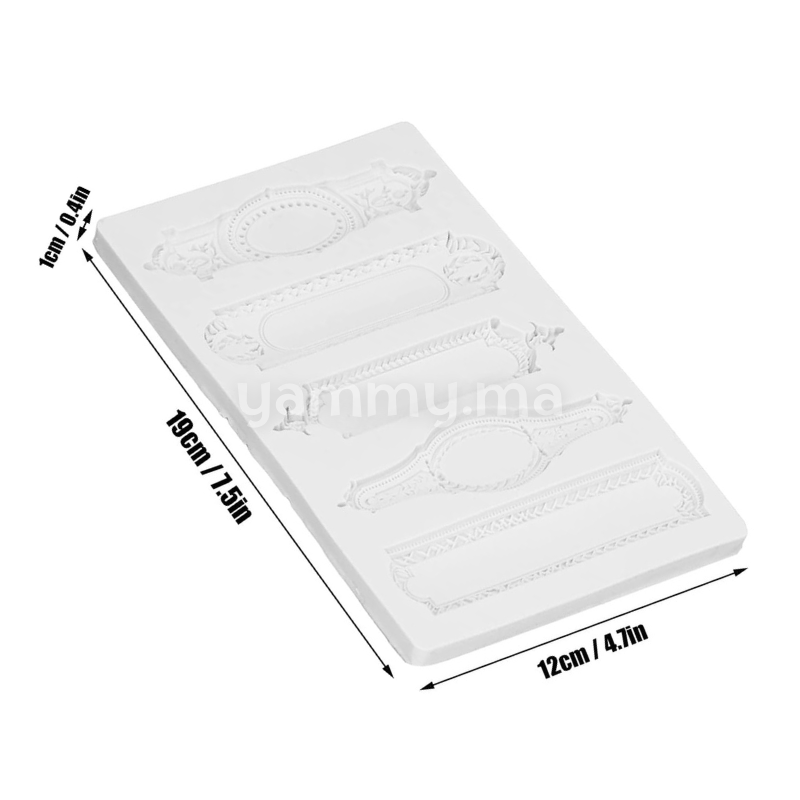 Moule Silicone 5 Cadres Vintage