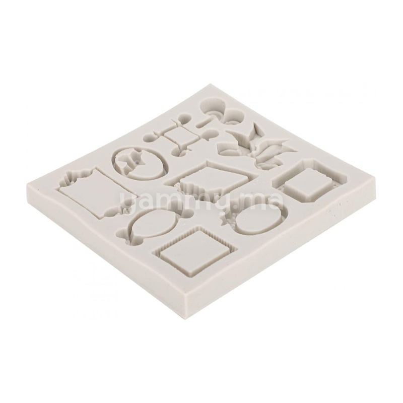 Moule Silicone 8 Mini Cadres  pate a sucre