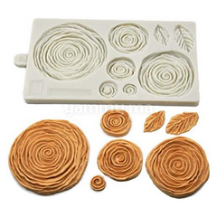 Moule Silicone 6 Roses pate a sucre