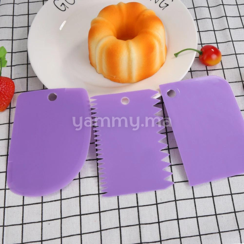 Lot de 3 Peignes en Plastique de Décoration Gâteau